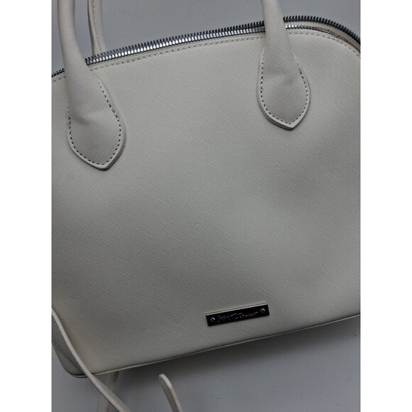 Betsey Johnson White w/ Butterfly Scarf Handbag Purse Handles & Strap Zipper - Picture 15 of 15
